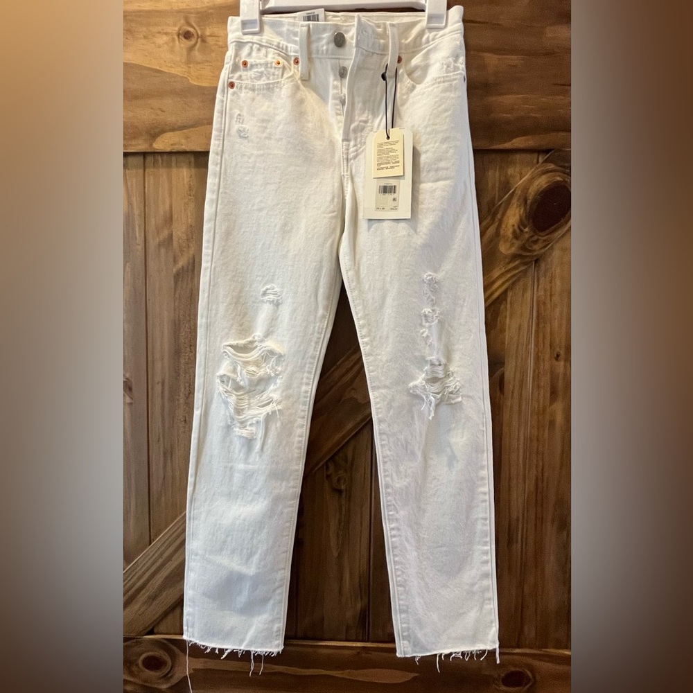 Levi's Distressed Straight Leg Jeans